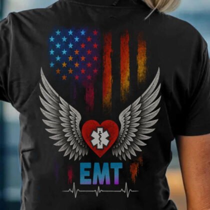 EMT Heart Wings Flag Apparel – EMT Pride